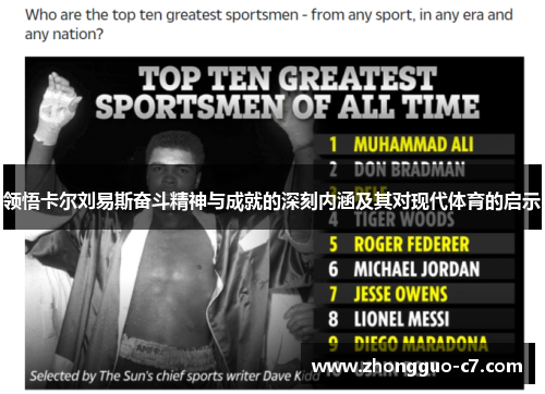 领悟卡尔刘易斯奋斗精神与成就的深刻内涵及其对现代体育的启示